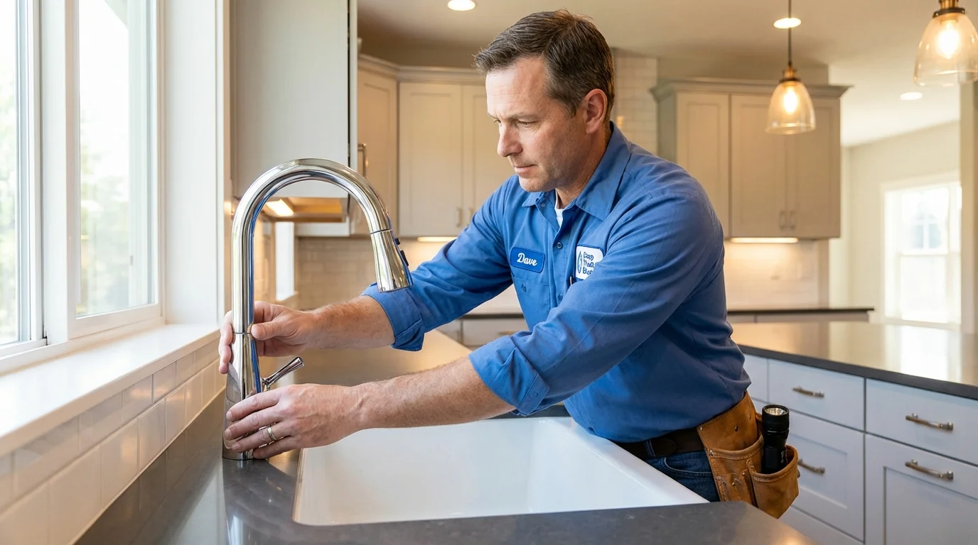 Kitchen faucet installation by Johns Plumbing LLC in Indiantown